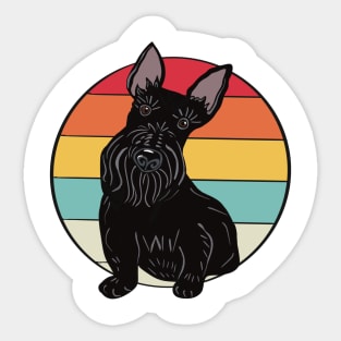 Scottie Dog Sunset Sticker